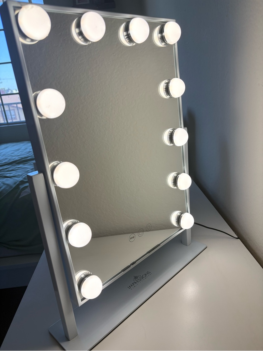 Illuminated Vanity Mirror in White by Impressions Vanity
